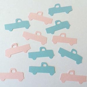 Pickup Confetti, Wedding, Baby Shower, Blue Truck Party Decor, Old Truck Table Sprinkles, Scrapbook, Card Making Color Options Bild 4