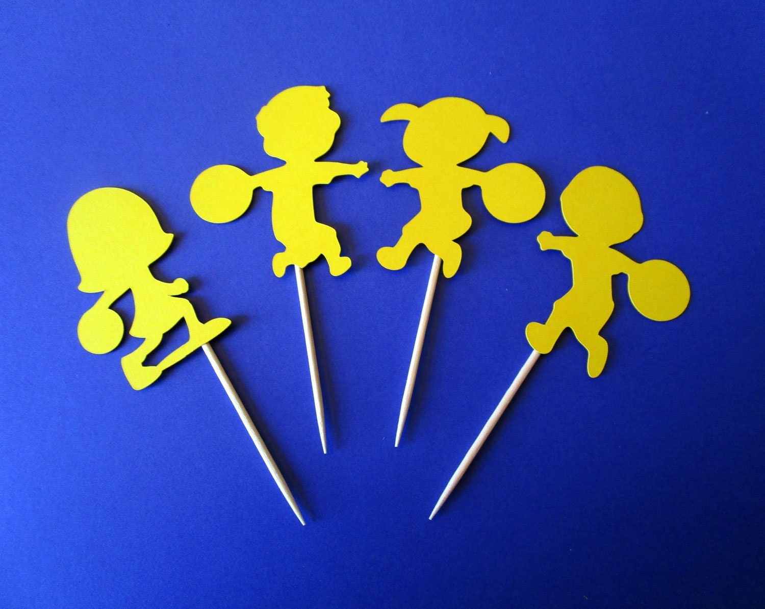 Bowling Kids Cupcake Toppers Bowling Die Cuts Bowling Birthday Party Decor Snack Picks