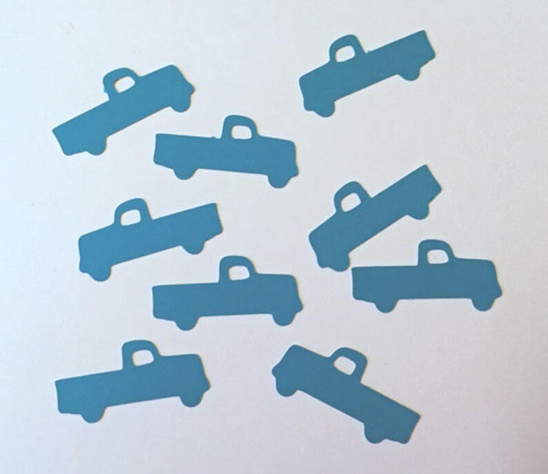 Pickup Confetti, Wedding, Baby Shower, Blue Truck Party Decor, Old Truck Table Sprinkles, Scrapbook, Card Making Color Options Bild 2