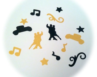 Roaring 20's, Gatsby Party Confetti, Swing Dance, Art Deco Jazz Music Table Sprinkles