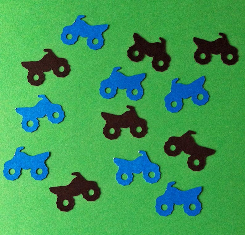 Four Wheeler Confetti: ATV Quad Die Cuts, Birthday Party Decor imagen 1