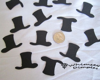 Top Hat Confetti, Little Mister, Steampunk Wedding, New Year, Snowman Hat, Table Sprinkles, Christmas Magic Hat Whimsical