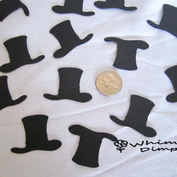 Top Hat Confetti, Little Mister, Steampunk Wedding, New Year, Snowman Hat, Table Sprinkles, Christmas Magic Hat Whimsical