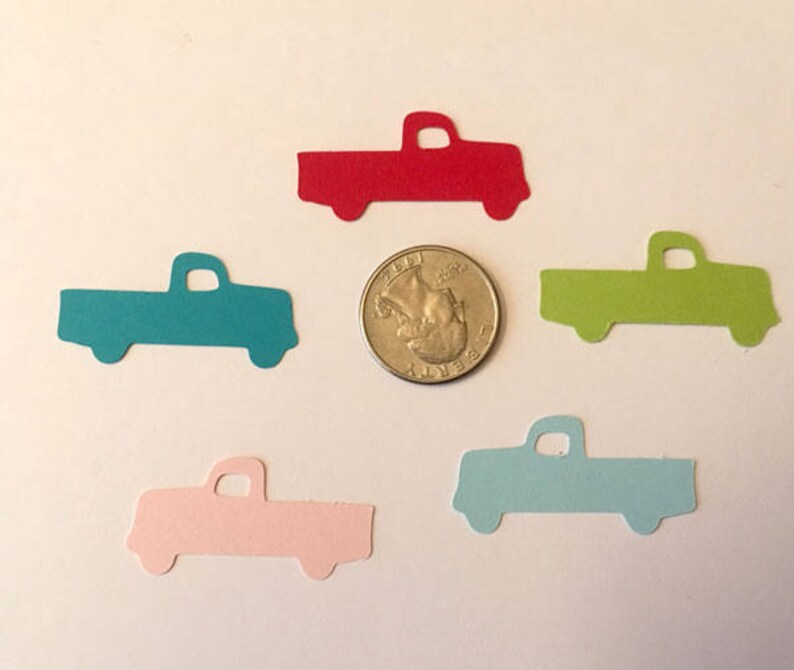 Pickup Confetti, Wedding, Baby Shower, Blue Truck Party Decor, Old Truck Table Sprinkles, Scrapbook, Card Making Color Options Bild 6