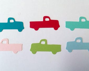 Pickup Confetti, Wedding, Baby Shower, Blue Truck Party Decor, Old Truck Table Sprinkles,  Scrapbook, Card Making Color Options