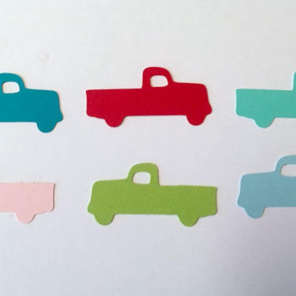 Pickup Confetti, Wedding, Baby Shower, Blue Truck Party Decor, Old Truck Table Sprinkles,  Scrapbook, Card Making Color Options