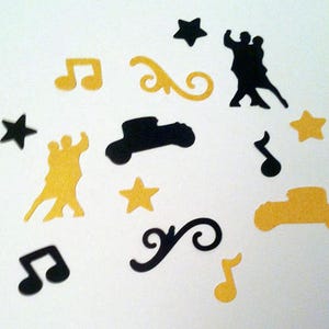 Roaring 20&#39;s, Gatsby Party Confetti, Swing Dance, Art Deco Jazz Music Table Sprinkles