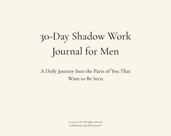 Real Self Shadow Work Journal for Men| 1st edition|30-Day Guided PDF|Masculine Integration & Self-Reflection Prompts| Sale pricing