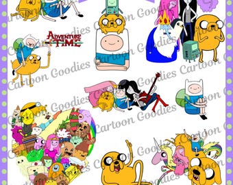 Adventure Time  PNG JPG PDF  Cartoon Digital File Bundle . Instant Download. Clipart Birthday