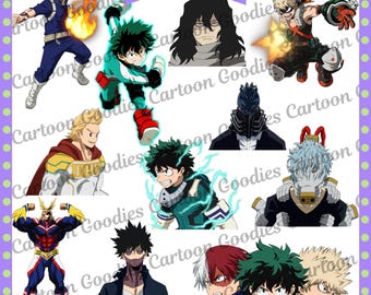 MHA Anime Clipart Bundle, Party Designs (Digital Download)