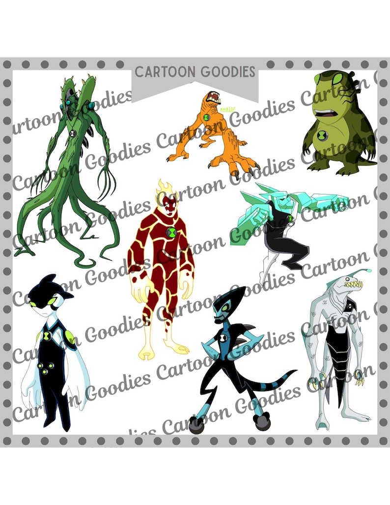 Ben 10 PNG JPG PDF Cartoon Digital File Bundle . Instant Download ...