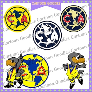 Futbol Club America Aguilas Soccer Team Logo Bundle Liga Mexico PDF Jpg PNG DOC vector  Files - Sports designs for projects