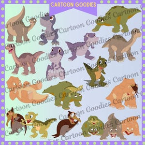 Land Before Time Cartoon digitaal bestand bundel PDF PNG JPG. Direct downloaden.