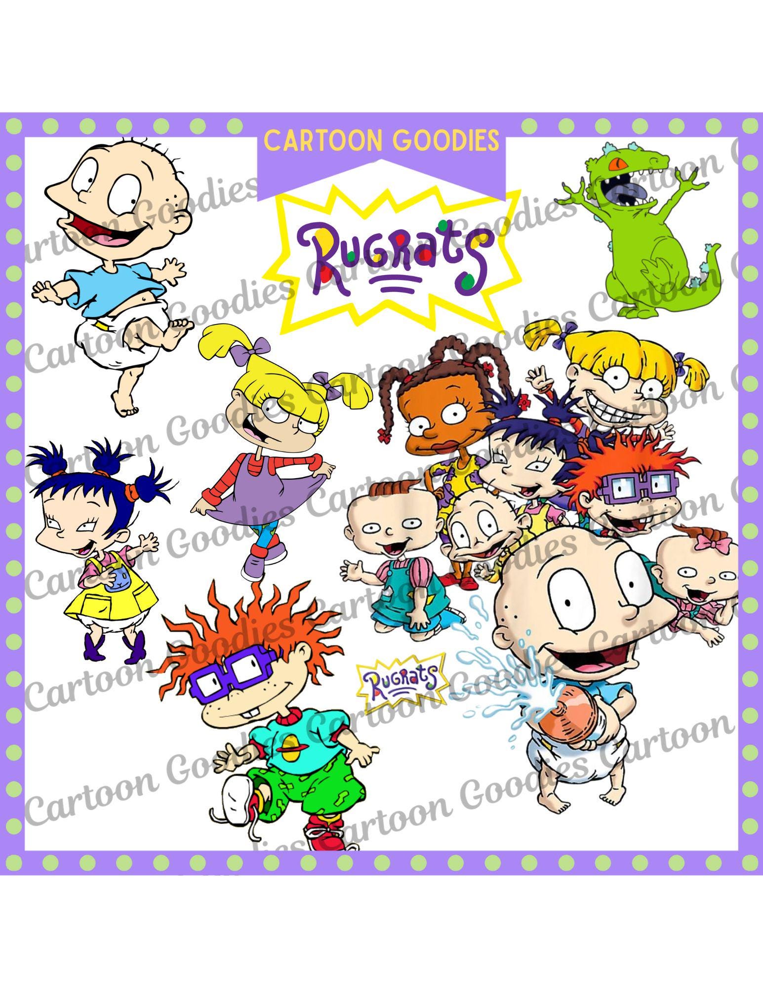 Rugrats Cartoon JPG PNG PDF Cartoon Digital File Bundle . Instant Download.  clipart
