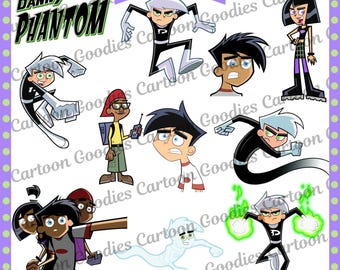 Phantom Cartoon JPG PDF PNGCartoon Digital File Bundle . Instant Download.  clipart