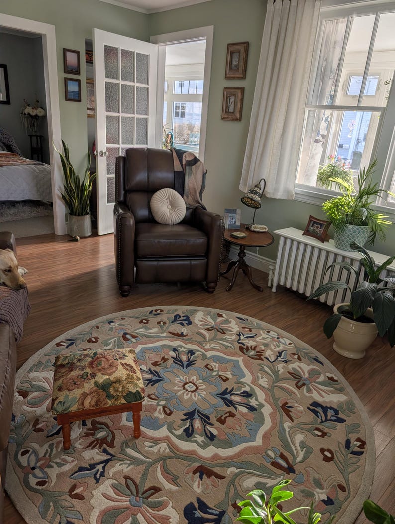 Hand Tufted Wool Floral Rug | Beige Pastel, Custom Size - Etsy Australia