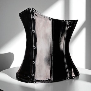 Corset Corset sous la poitrine avec baleines doubles en acier | Corset d'entraînement à la taille robuste de style gothique | Serre-taille gainant | Sablier tendance