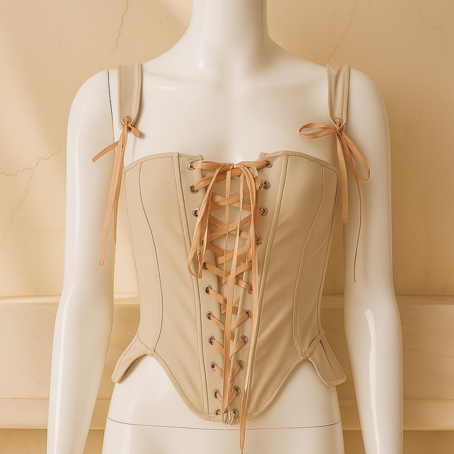 Black Renaissance Corset Top | Lace up Medieval Bustier Cami ...