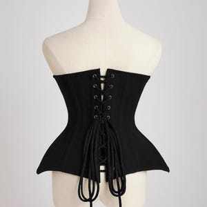 Black Velvet Overbust Corset | Women&#39;s Waist Training Steel Boned Corset | Velvet Black Corset | Shaping, Slimming, Body Sculpting Corset