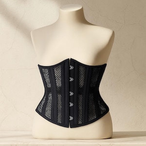 Waist Training Steel Boned Corset Heavy Duty Underbust Corset for Women Body Shaper Gothic Waist Cincher Slimming Bustier Top Outfit Wear