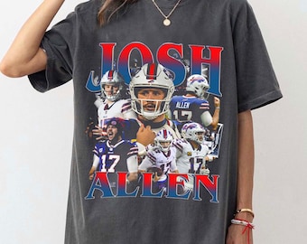Comfort Colors Josh Allen Vintage Shirt, Football Retro 90s T-Shirt, Game Day Shirt, For Her, Josh Allen Bootleg Shirt