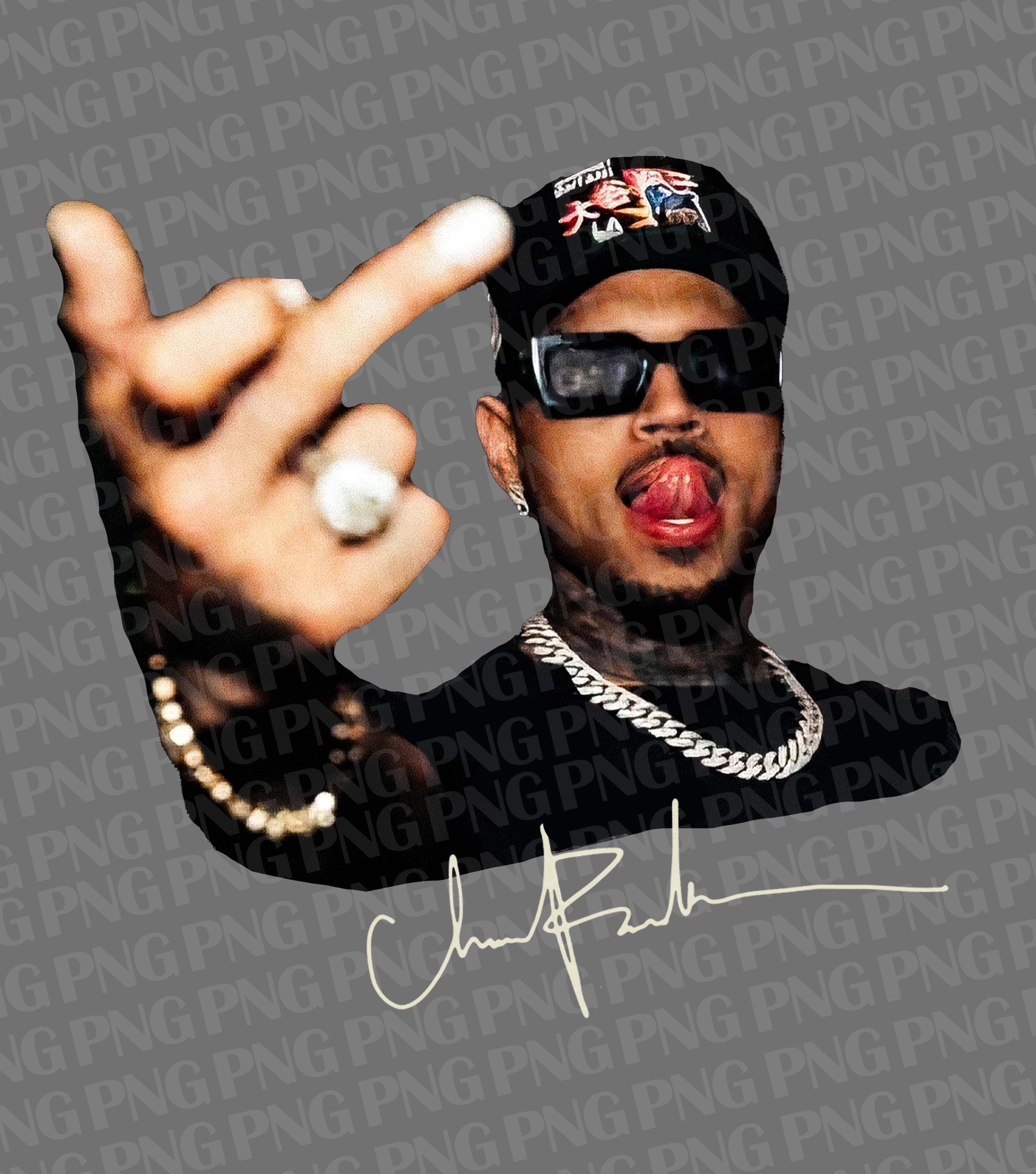 Chris Brown Vintage Middle Finger Png, Chris Brown Breezy Bowl XX Tour 2025 TShirt PNG Design, Breezy Bowl XX Tour Png Digital Download