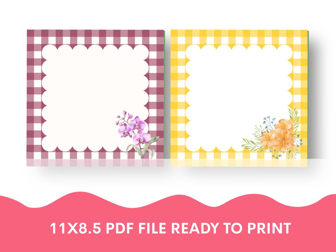 Fancy Notepad Pdf Floral 3x3