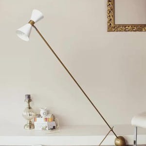 Stilnovo-Inspired Brass Floor Lamp Timeless Minimalism 1950s Mid-Century Italian  By ABL