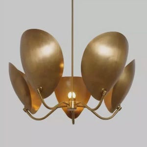 5-Light Mid-Century Brass Sputnik  Lights Brass Ceiling Light Chandelier Modern Home Ceiling Fixture