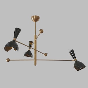 Italian Style Three-Arms Brass Sputnik Chandelier Light Fixture Raw Brass  Chandelier Sputnik Pendant Fixture Lights By ABL