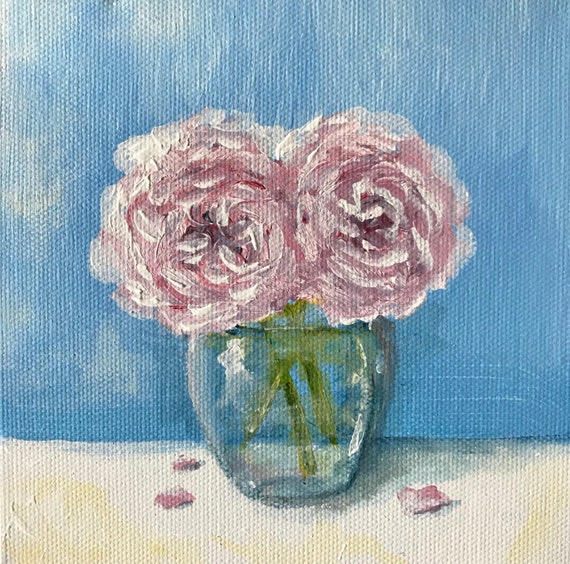 Two Roses in Vase
