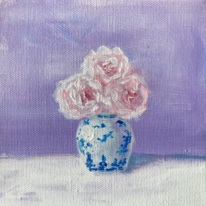 Rosa Rosen im Glas