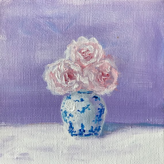 Pink Roses in Jar