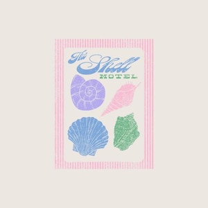 The Shell Motel– Summer Paradise Beach Seashells Graphic Transparent PNG Digital Download Shirt Design