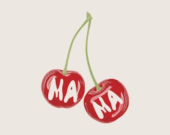 Mama Cherries Graphic – Motherhood Graphic Transparent PNG Digital Download Shirt Design