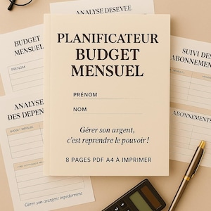 Minimalist Monthly Budget Planner – Printable A4 PDF – Financial Tracker, Expenses, Subscriptions – Downloadable Organizer