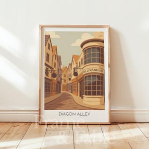 Diagon Alley Inspired Print: Wizard Street Art, Fantasy Home Decor (Digital Download