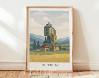 Wizard House Print: Whimsical Cottagecore Fantasy Art (Digital Download
