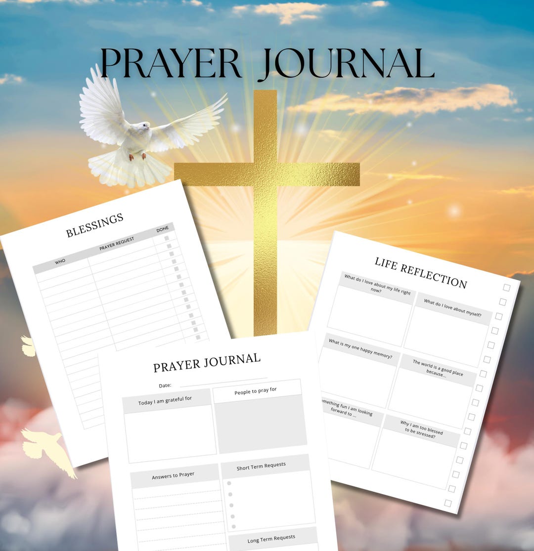 Printable Prayer Journal - Christian Faith Planner - Daily Gratitude ...