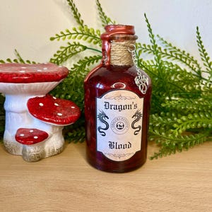 Dragon&#39;s Blood | Magic potion bottle | Medieval fantasy | Color changing