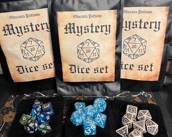 Mysterieuze veelhoekige dobbelstenenset | TTRPG-dobbelstenen
