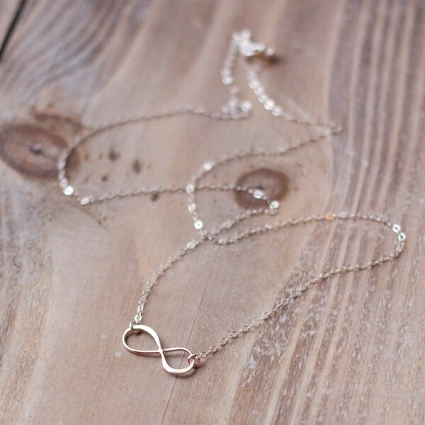 Infinity Necklace - Sterling Silver - Simple Everyday Necklace - Layering Necklace - Anniversary Gift