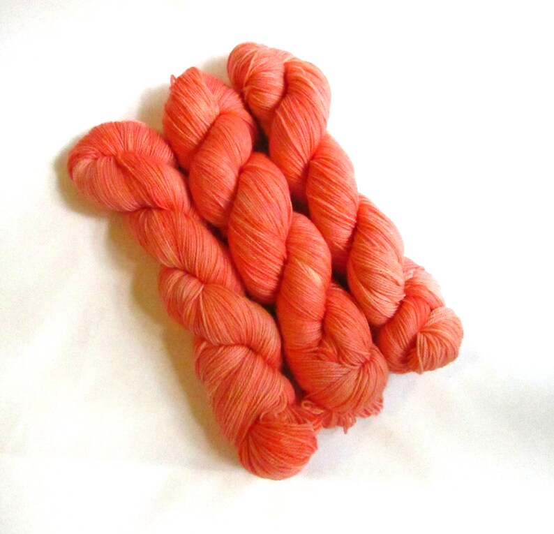 Super wash Merino Cashmere Nylon MCN Yarn Hand Dyed ANE1119 image 2