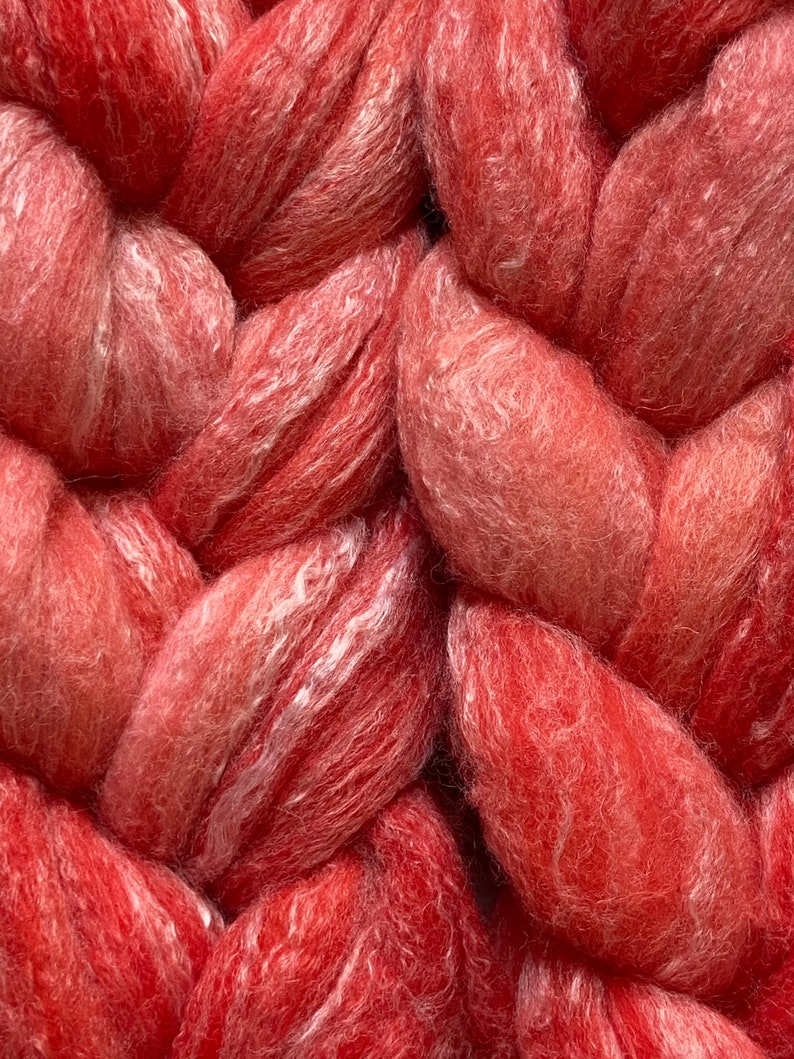 Merino Bamboo Roving Top Hand Dyed AMB607 image 2