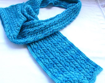 Lace and Cable Scarf PDF Pattern