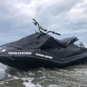 Custom Jet Ski Decal: Personalized Waterproof Vinyl Boat Lettering