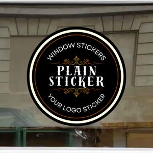 Décalcomanies de fenêtre personnalisées - Autocollants personnalisés avec logo de vitrine pour la marque d&#39;entreprise, autocollants en vinyle durables
