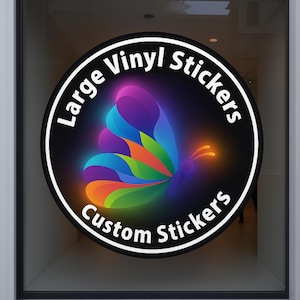 Décalcomanies pour fenêtre avec logo d&#39;entreprise - Stickers de vitrine en vinyle personnalisés, stickers pour magasins, magasins et bureaux