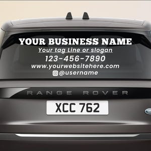 Custom Vinyl Business Decal for Vehicle or Storefront - Single Color