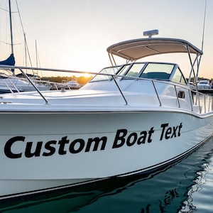 Sticker nom de bateau personnalisé : lettrage personnalisé en vinyle imperméable